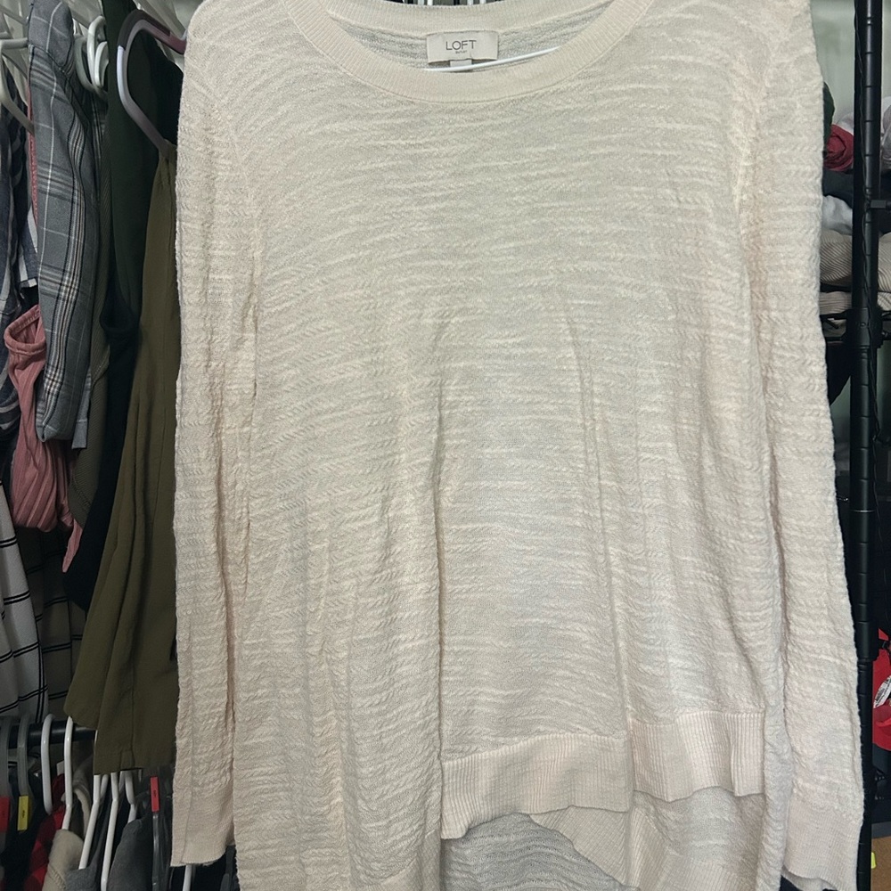 LOFT Soft Beige Knit Top